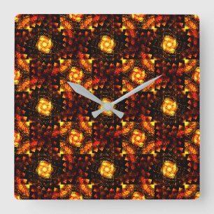 Gouden moderne boho elegante abstracte kunstpatroo vierkante klok
