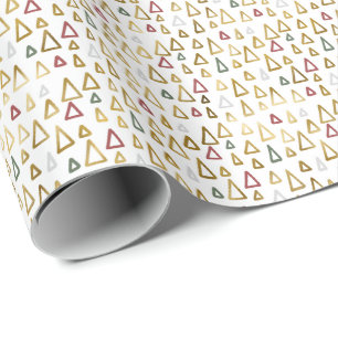Gouden Moderne Kerst Mini Bomen Cadeau Cadeaupapier