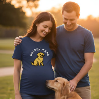 Gouden MOM | Gezellige Gouden Retriever Moeder Tri-Blend Shirt
