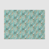   Gouden Monogram B-Weefseldocument Tissuepapier (Voorkant)