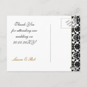 gouden monogram Bedankt Kaarten (Achterkant)