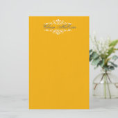 Gouden monogram briefpapier (Staand voorkant)