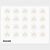 gouden monogram bruiloft dank u Sticker (Vel)