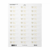 Gouden Monogram C-Adresetiketten Etiket (Full Sheet)