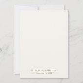 Gouden Monogram Cream Achtergrond voor Vellum Over Kaart (Achterkant)