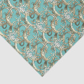   Gouden Monogram E-Weefseldocument Tissuepapier (Detail)