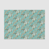   Gouden Monogram F-Weefseldocument Tissuepapier (Voorkant)