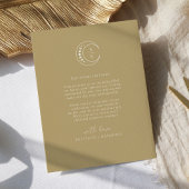 Gouden Monogram Hemelbruiloft Bedankkaart