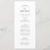 Gouden Monogram Hemelbruiloft Menu (Voorkant)