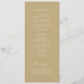 Gouden Monogram hemelhuwelijksprogramma Programma (Achterkant)