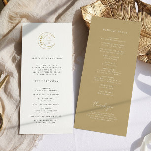 Gouden Monogram hemelhuwelijksprogramma Programma