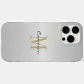 Gouden Monogram Initiaal en naam Gepersonaliseerd  Case-Mate iPhone Case (Achterkant (horizontaal))