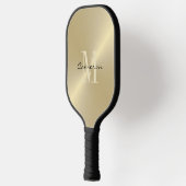 Gouden Monogram Initiaal en Naam Gepersonaliseerd Pickleball Paddle (Links)