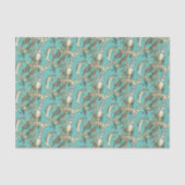   Gouden Monogram J-Weefseldocument Tissuepapier (Voorkant)