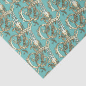   Gouden Monogram J-Weefseldocument Tissuepapier (Detail)