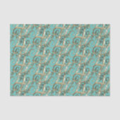   Gouden Monogram K-Weefseldocument Tissuepapier (Voorkant)