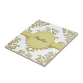 Gouden Monogram Keramische Tegel Tegeltje (Zijkant)