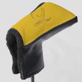 Gouden Monogram L Initiaal Golfheadcover (3/4 voorkant)