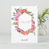 Gouden MONOGRAM letters TROUW PERSOONLIJK Kaart (Staand voorkant)