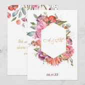 Gouden MONOGRAM letters TROUW PERSOONLIJK Kaart (Voorkant / Achterkant)