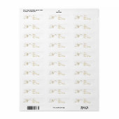 Gouden Monogram N Adreslabels Etiket (Full Sheet)