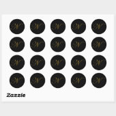 Gouden Monogram N Enveloppe Zegel Label Sticker (Vel)