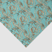   Gouden Monogram N-Weefseldocument Tissuepapier (Detail)