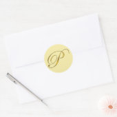 Gouden Monogram P Envelop Seal Label Sticker (Envelop)