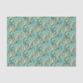   Gouden Monogram P-Weefseldocument Tissuepapier (Voorkant)