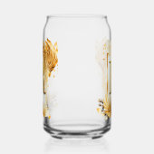 Gouden Monogram R Decoratief Blikvorm Glas (Links)