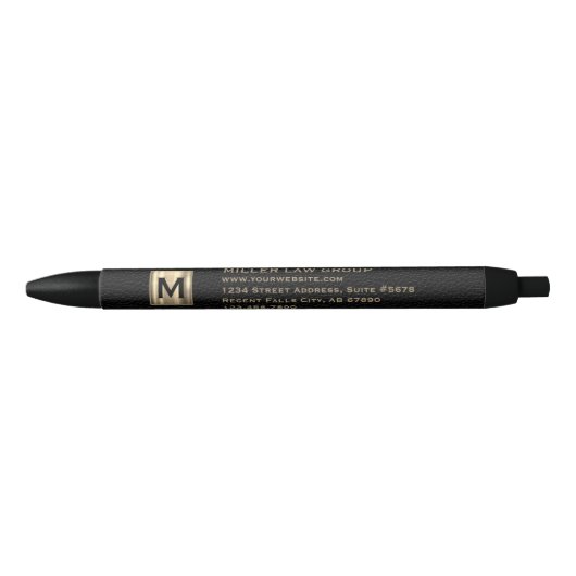 Gouden Monogram Rechtsbureau Pen (Voorkant)