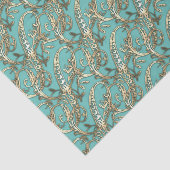 Gouden Monogram S-Weefseldocument Tissuepapier (Detail)