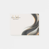 Gouden Monogram Schrift Naam Professioneel Post-it® Notes (Voorkant)