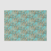 Gouden Monogram W-Weefseldocument Tissuepapier (Voorkant)