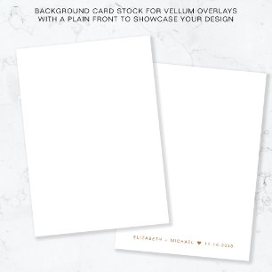 Gouden Monogram Witte Achtergrond voor Vellum Over Kaart