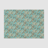   Gouden Monogram X-Weefseldocument Tissuepapier (Voorkant)