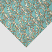 Gouden Monogram Y-Weefseldocument Tissuepapier (Detail)