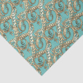 Gouden Monogram Z-Weefseldocument Tissuepapier (Detail)