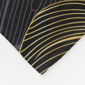 Gouden monstera bladeren, romantisch naadloos bloe fleece deken (Hoek)