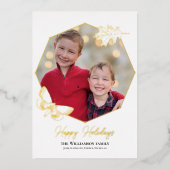 Gouden Mot Prettige Feestdagen Natuur Fotolijstje (Voorkant)