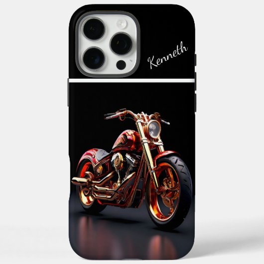 Gouden Motorfiets Reflectie Case-Mate iPhone Case (Achterkant)