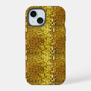 Gouden Mozaïek Elegante Glam Girly Luxe Modern iPhone 15 Hoesje