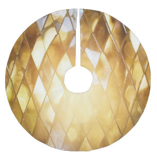 Gouden mozaïek: glanzend glaseffect. kerstboom rok