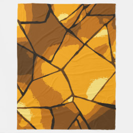 Gouden Mozaïek Glaskunst Fleece Deken