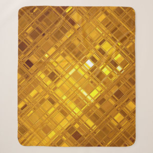 Gouden mozaïek: luxe gouden achtergrond sherpa deken