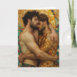 Gouden Mozaïek Omhelzing Kaart