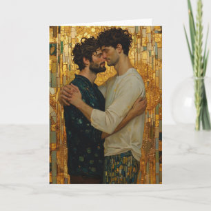 Gouden Mozaïek Omhelzing Kaart