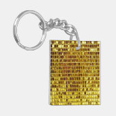 Gouden mozaïek Tegels Elegant Modern Luxury Sleutelhanger (Voorkant Links)