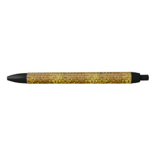 Gouden mozaïek Tegels Elegant Modern Luxury Zwarte Inkt Pen