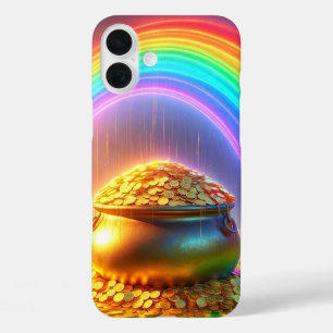 Gouden Munt Schat Telefoonhoes iPhone 16 Plus Hoesje